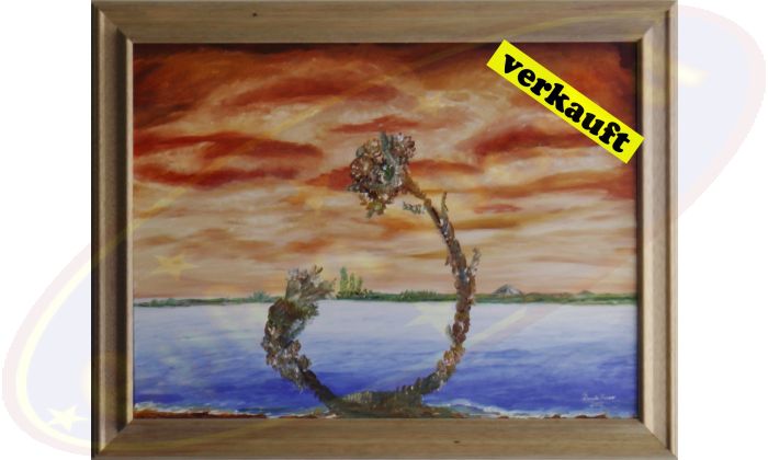 Acrylgemälde Allein Am See von Wanda Tauer