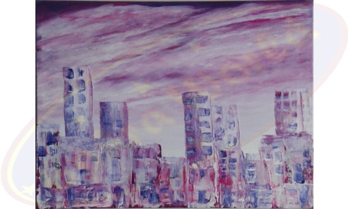 Acrylgemälde Ausgebrannt von Wanda Tauer