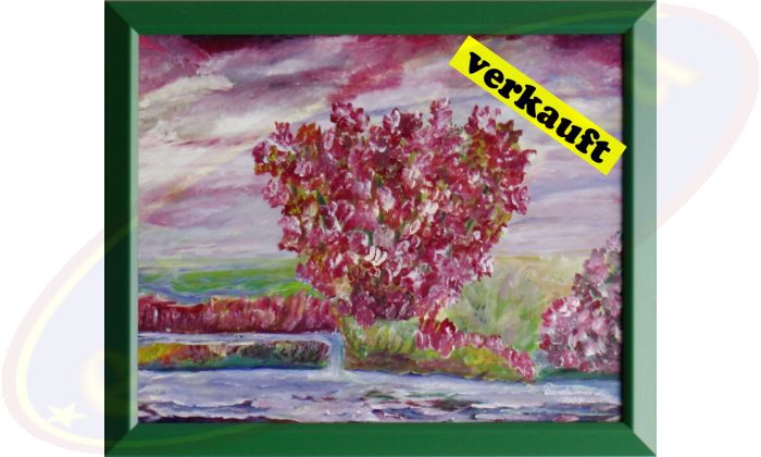 Acrylgemälde Buschrose von Wanda Tauer