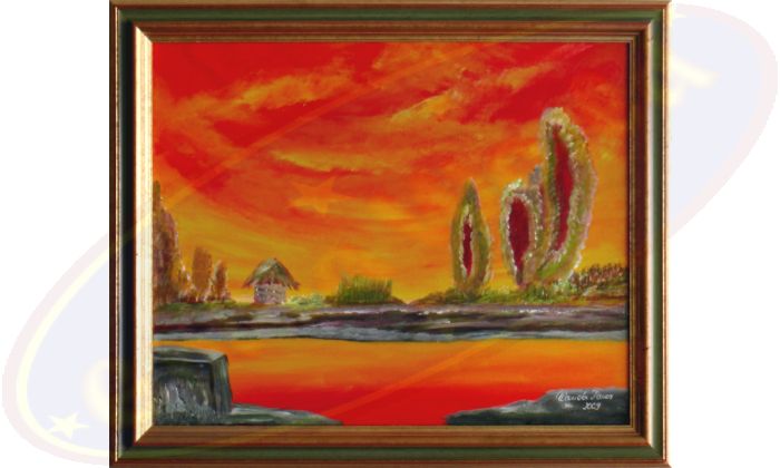 Acrylgemälde Rote Lauscher von Wanda Tauer