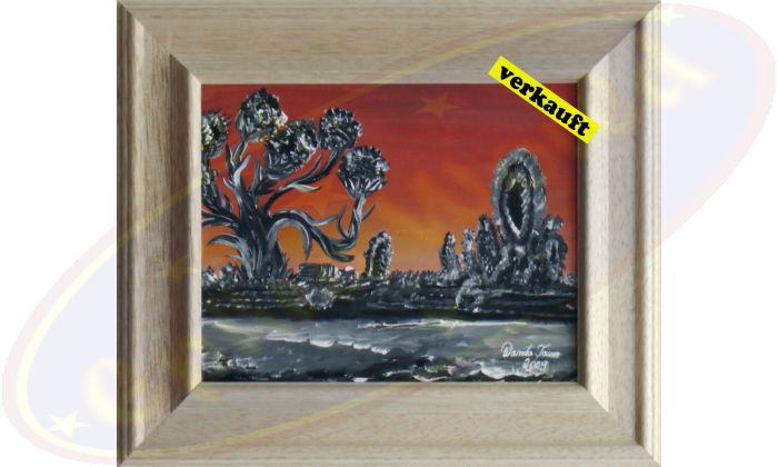 Acrylgemälde Schwarzer Lauscher von Wanda Tauer