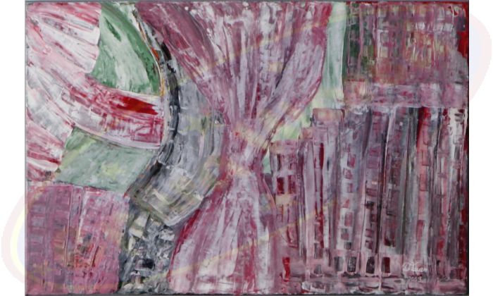 Acrylgemälde Stadtmensch  von Wanda Tauer