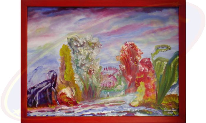 Acrylgemälde Wassermeise von Wanda Tauer