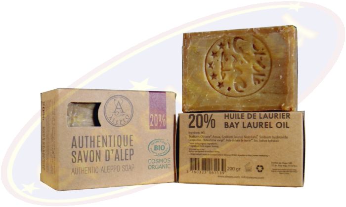 Aleppo Seife Authentisch Original mit 20% Lorbeeröl 200g
