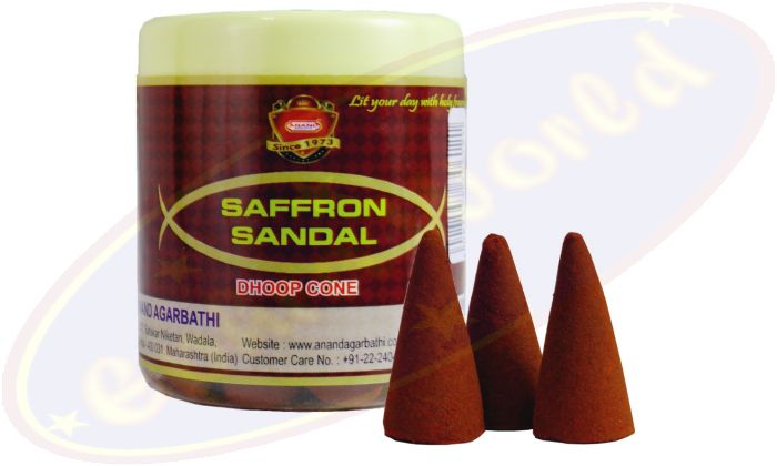 Anand Saffron Sandal Räucherkegel Dose