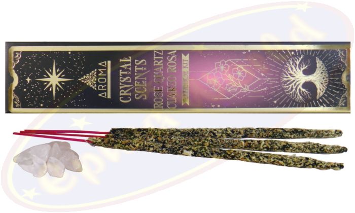 Aroma Crystal Collection Rose Quarz Smudge Räucherstäbchen