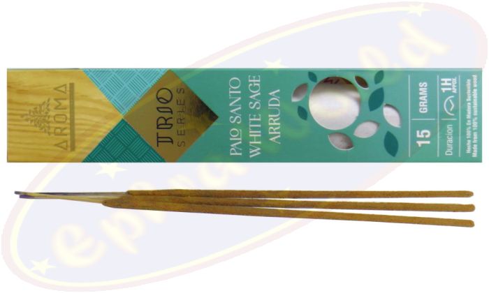 Aroma Trio Series Palo Santo-White Sage & Arruda Masala Räucherstäbchen