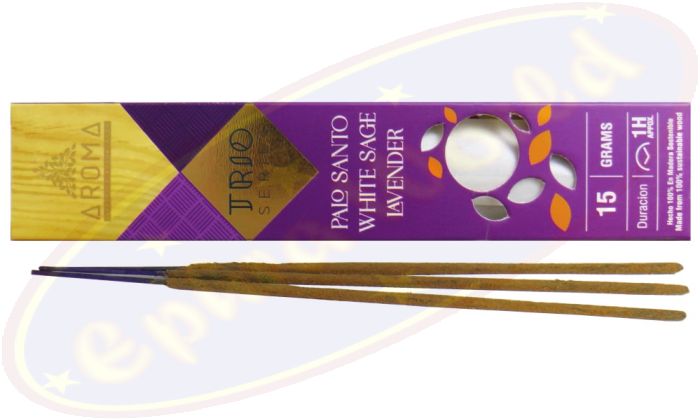 Aroma Trio Series Palo Santo-White Sage & Lavender Masala Räucherstäbchen
