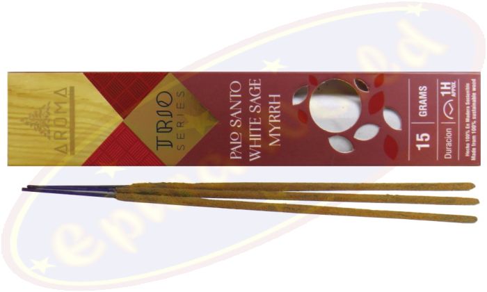 Aroma Trio Series Palo Santo-White Sage & Myrrh Masala Räucherstäbchen