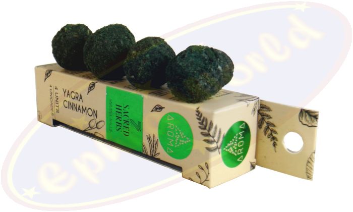 Aroma Smudge Balls 7 Sacred Herbs Yagra Cinnamon 4er
