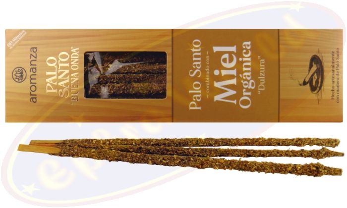 Aromanza Palo Santo "Buena Onda" Miel Organica Smudge Räucherstäbchen