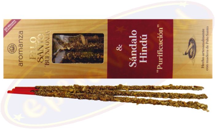 Aromanza Palo Santo "Buena Onda" Sandalo Hindu Smudge Räucherstäbchen
