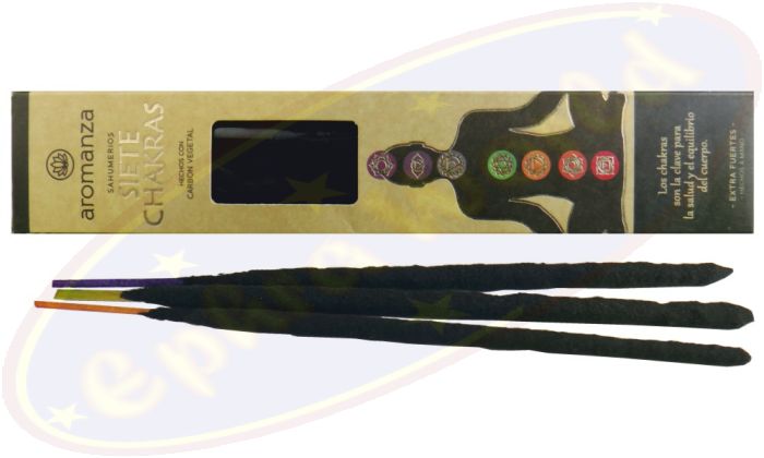 Aromanza Seven Chakras extra dicke Räucherstäbchen