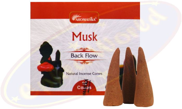 Aromatika Backflow Cones/Rückflussräucherkegel Musk/Moschus