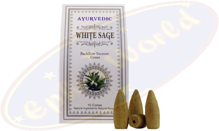 Ayurvedic White Sage Masala Rückfluss-Räucherkegel