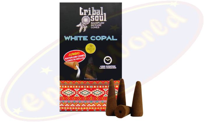 Hari Darshan Tribal Soul Backflow XL Rückfluss-Räucherkegel White Copal