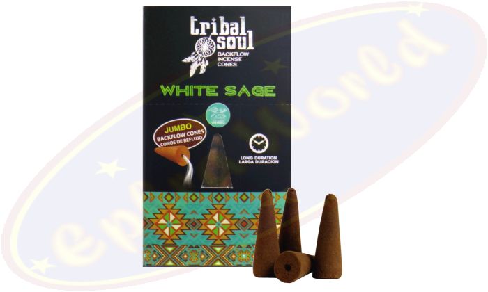 Hari Darshan Tribal Soul Backflow XL Rückfluss-Räucherkegel White Sage