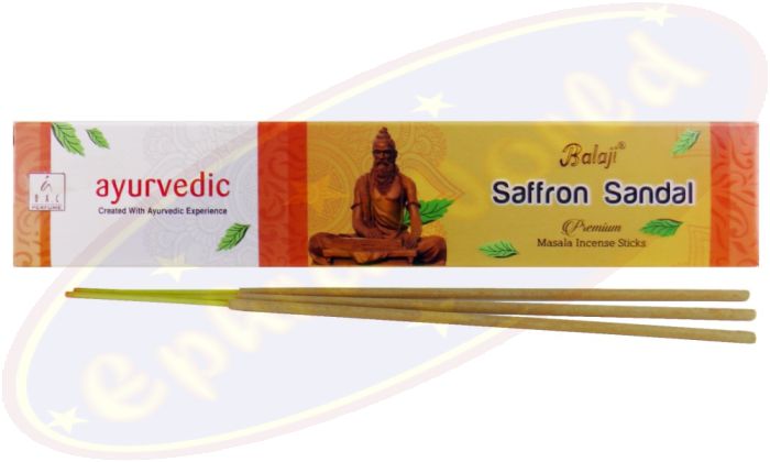 Balaji Ayurvedic Saffron Sandal Masala Räucherstäbchen