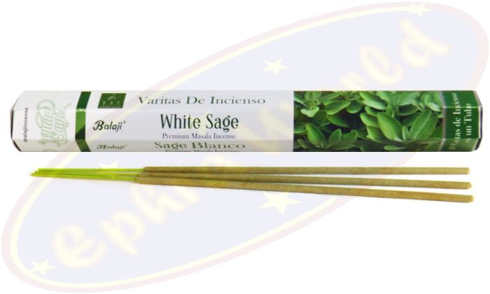 Balaji White Sage Masala Räucherstäbchen Hexa