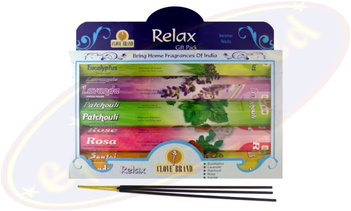 Clove Brand Relax 5 x 15 Räucherstäbchen Set