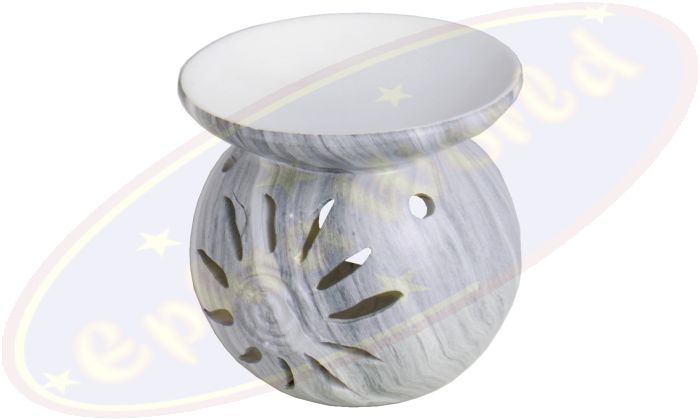 Duftlampe Marmor grau Keramik 11x11cm