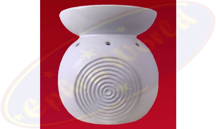Duftlampe Ringe weiß Keramik 13,5x15cm