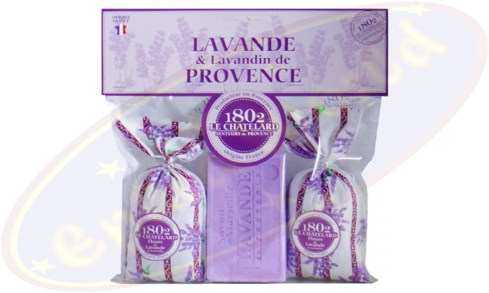 Le Chatelard 1802 Duftsäckchen Lavendel & Lavandin 2x18g & 100g Lavendel Seife