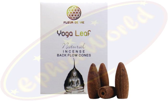 Fleur De Vie Rückfluss Räucherkegel Yoga Leaf