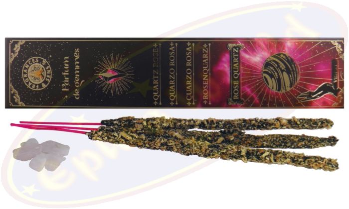 Fragrances & Sens Crystal Collection Rosenquartz Smudge Räucherstäbchen