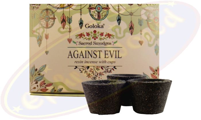 Goloka Räucherkohle-Töpfchen & Räucherharz Against Evil