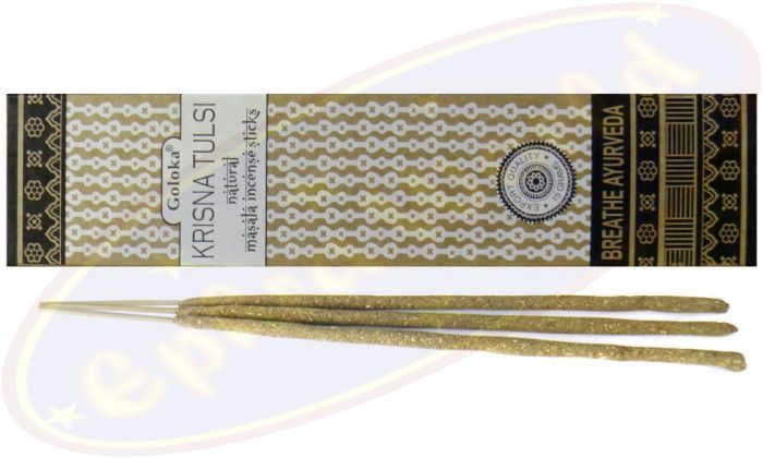 Goloka Breath Ayurveda Krisna Tulsi Natural Smudge Räucherstäbchen