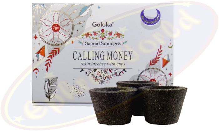 Goloka Räucherkohle-Töpfchen & Räucherharz Calling Money