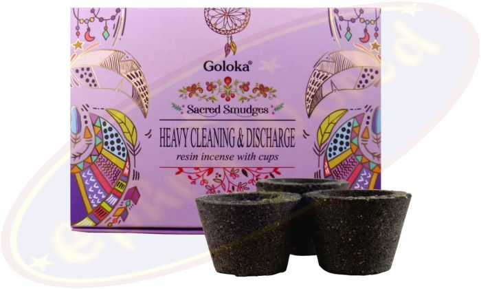 Goloka Räucherkohle-Töpfchen & Räucherharz Heavy Cleaning & Discharge