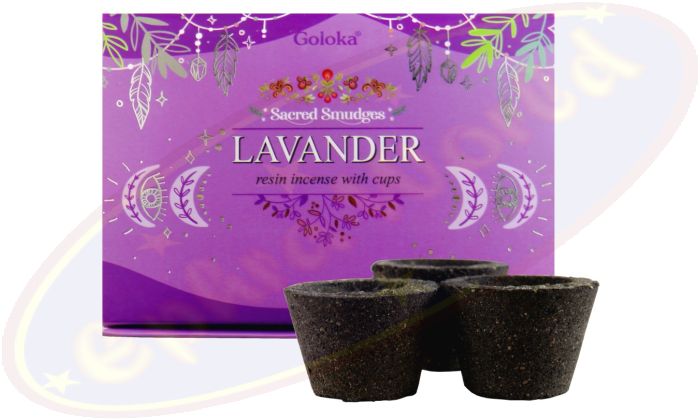 Goloka Räucherkohle-Töpfchen & Räucherharz Lavender