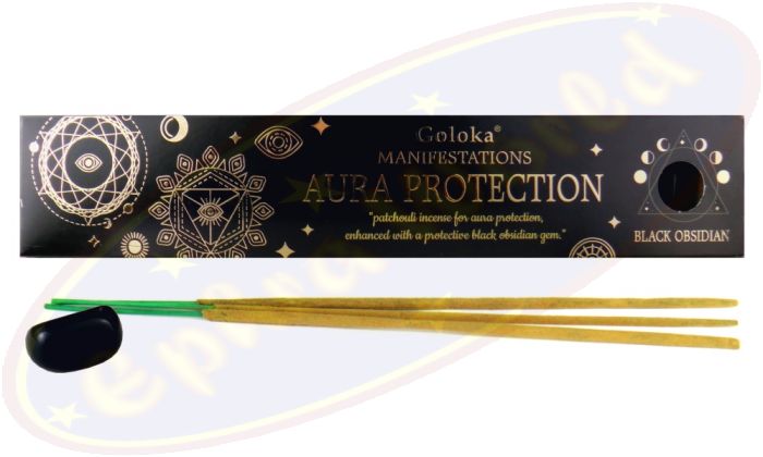 Goloka Manifestations Masala Räucherstäbchen Aura Protection & Black Osidian