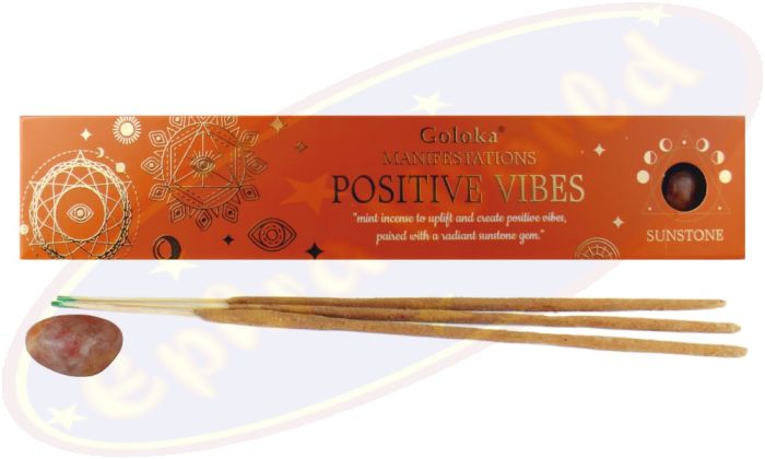 Goloka Manifestations Masala Räucherstäbchen Positive Vibes & Sunstone