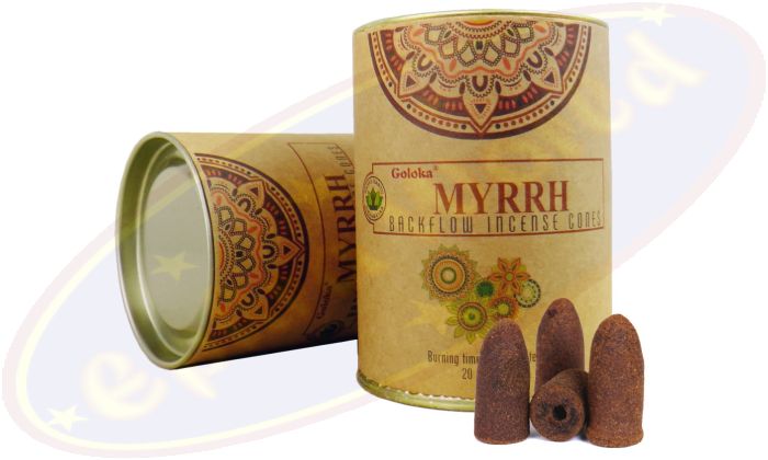 Goloka Rückfluss Räucherkegel Backflow Cones Myrrh mit Loch