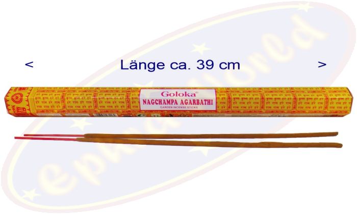 Goloka Nag Champa XL Masala Räucherstäbchen Garten