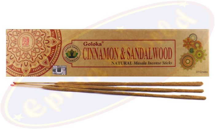 Goloka natürliche Masala Räucherstäbchen Cinnamon & Sandal