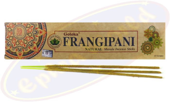 Goloka natürliche Masala Räucherstäbchen Frangipani