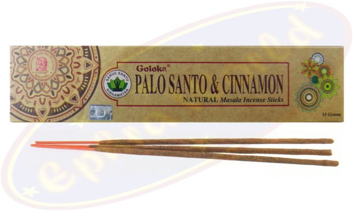Goloka natürliche Masala Räucherstäbchen Palo Santo & Cinnamon