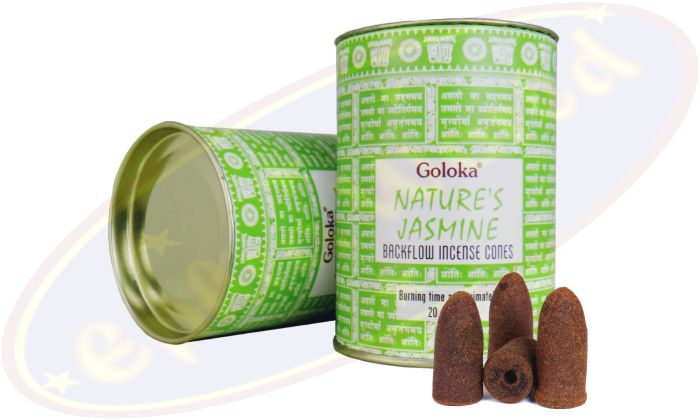 Goloka Rückfluss Räucherkegel Backflow Cones Nature´s Jasmine
