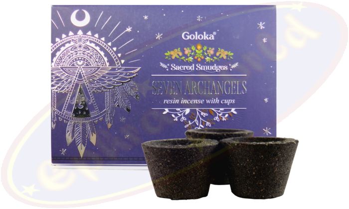 Goloka Räucherkohle-Töpfchen & Räucherharz Seven Arcangels