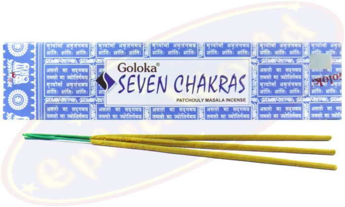 Goloka Spa Seven Chakras Patchouli Masala Räucherstäbchen