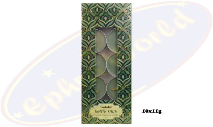 Goloka White Sage Duftteelichte 10x11g