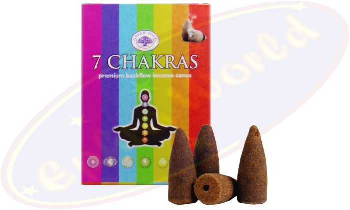 Green Tree Rückfluss Räucherkegel/Backflow Cones 7 Chakras