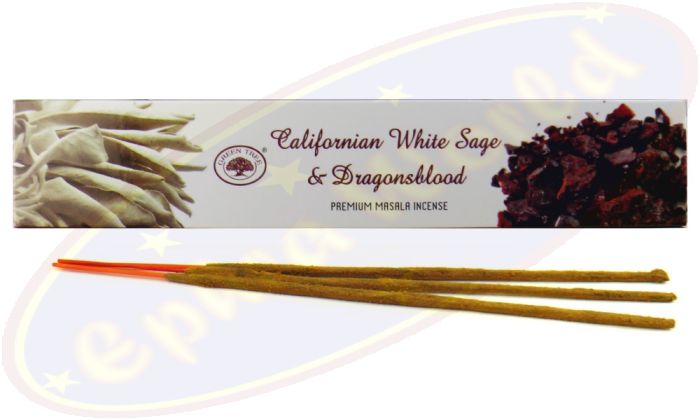 Green Tree Masala Räucherstäbchen Californian White Sage & Dragonsblood