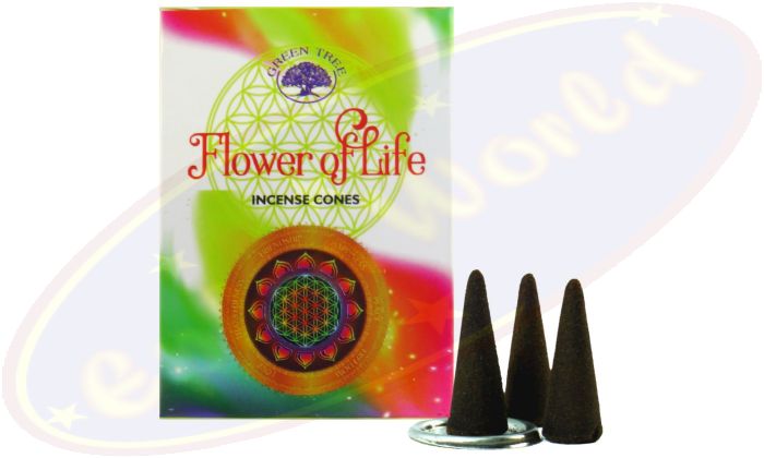 Green Tree Räucherkegel Flower Of Life