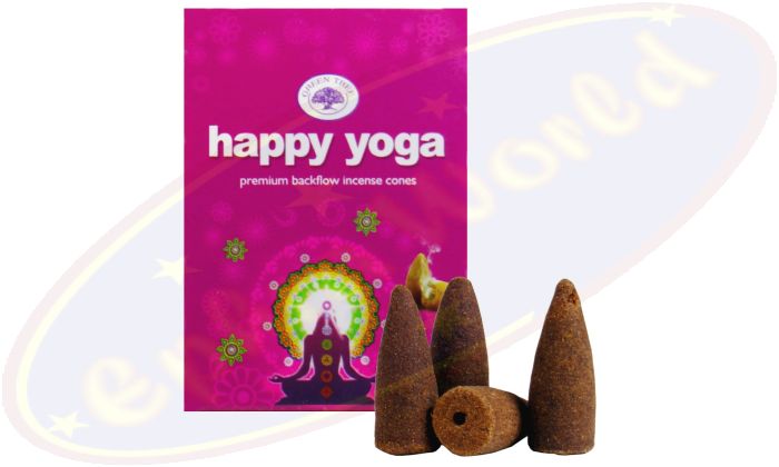 Green Tree Rückfluss Räucherkegel/Backflow Cones Happy Yoga