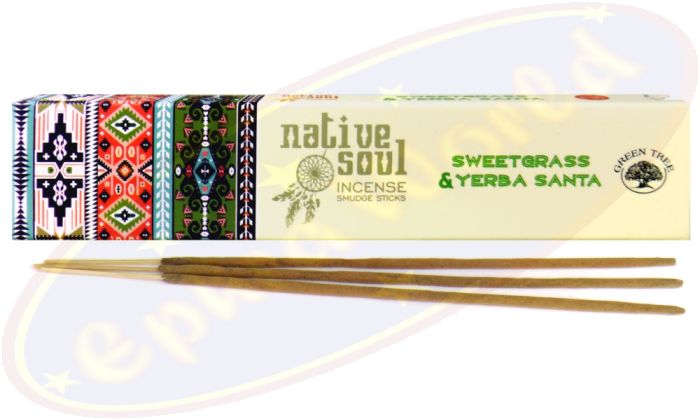 Green Tree Native Soul Sweetgrass & Yerba Santa Masala Räucherstäbchen